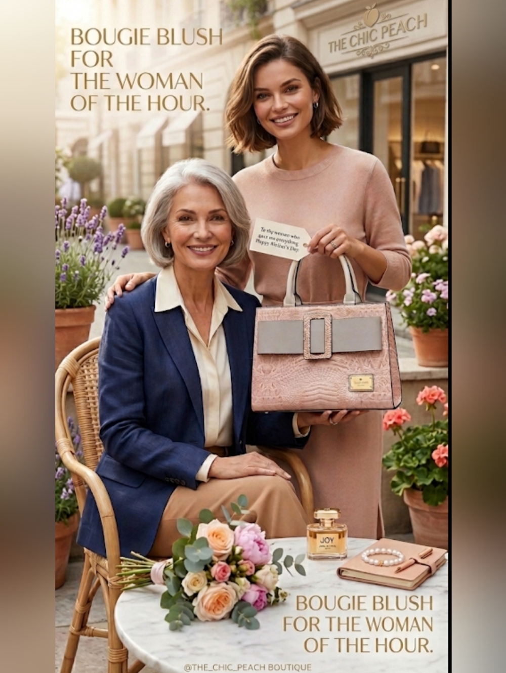The Regal Rose Croc-Embossed Structured Satchel - Picture 13 of 14